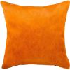 18" X 18" X 5" Orange Cowhide  Pillow 2 Pack