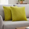 18" X 18" X 5" Yellow Cowhide  Pillow 2 Pack