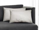 12" X 20" Off White Cowhide Set Of 2 Pillows