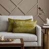 Set of Two 12" X 20" Lime Green Cowhide Throw Pillow