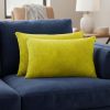 12" X 20" X 5" Yellow Cowhide  Pillow 2 Pack