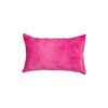 Set of Two 12" X 20" Fuschia Cowhide Throw Pillow