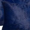 Set of Two 12" X 20" Navy Cowhide Throw Pillow