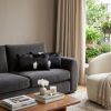 Set of Two 12" X 20" Black and White Cowhide Throw Pillows