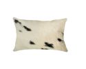 12" X 20" X 5" White And Black Cowhide  Pillow 2 Pack