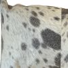 Set Of 2 Gray And White Natural Cowhide Pillows