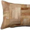 12" X 20" Natural Cowhide Throw Pillow