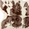 5' X 8' Brown And White Faux Cowhide Area Rug