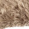 Set of Two 12" X 20" Tan Faux Fur Throw Pillow