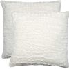 18" X 18" X 5" Ivory Mink Faux  Pillow 2 Pack