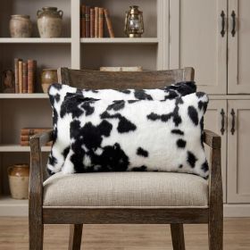 12" X 20" X 5" Sugarland Black And White Faux  Pillow 2 Pack