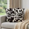 18" X 18" X 5" Brownsville Chocolate And White Faux  Pillow 2 Pack