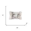 Set of Two 12" X 20" Chocolate Faux Fur Throw Pillow