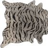 6' X 7' Gray and Black Cowhide Cowhide Area Rug