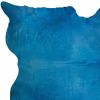 5' X 7' Blue Cowhide Cowhide Handmade Area Rug