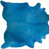 5' X 7' Blue Cowhide Cowhide Handmade Area Rug