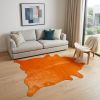 60" X 84" Orange Cowhide - Area Rug
