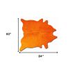 60" X 84" Orange Cowhide - Area Rug
