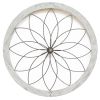 Distressed Chic Flower Metal And Wood Wall Decor