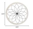Distressed Chic Flower Metal And Wood Wall Decor