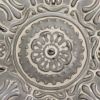 13" White Medallion Distressed Metal Wall Decor