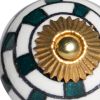 Charming Green And Gold Set Of 8 Knobs