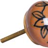 1.5" X 1.5" X 1.5" Orange Gold And Black  Knobs 8 Pack