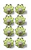 1.5" X 1.5" X 1.5" Lemon Black And Silver  Knobs 8 Pack