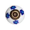 1.5" X 1.5" X 1.5" White Blue And Turquoise  Knobs 12 Pack
