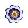 1.5" X 1.5" X 1.5" White Blue And Gold  Knobs 12 Pack