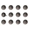 1.5" X 1.5" X 1.5" Black And Chrome  Knobs 12 Pack