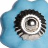 1.5" X 1.5" X 1.5" Light Blue And Silver  Knobs 12 Pack