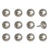 1.5" X 1.5" X 1.5" Cream Black And Gray  Knobs 12 Pack