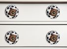 1.5" X 1.5" X 1.5" Black White And Cooper Knobs 12 Pack
