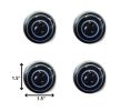1.5" X 1.5" X 1.5" Black And Light Blue Knobs 12 Pack
