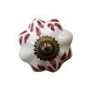 1.5" X 1.5" X 1.5" White Burgundy And Copper Knobs 12 Pack