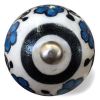1.5" X 1.5" X 1.5" White Black And Navy  Knobs 12 Pack