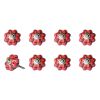 1.5" X 1.5" X 1.5" Hues Of Pink Red And Green  Knobs 8 Pack