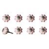 1.5" X 1.5" X 1.5" Hues Of Cream Pink And Silver  Knobs 8 Pack