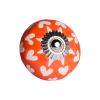 1.5" X 1.5" X 1.5" Hues Of Orange White And Silver  Knobs 8 Pack
