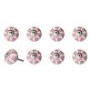 1.5" X 1.5" X 1.5" Hues Of White Pink And Burgundy  Knobs 8 Pack