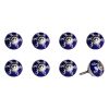 1.5" X 1.5" X 1.5" Hues Of White Navy And Silver  Knobs 8 Pack