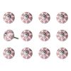 1.5" X 1.5" X 1.5" White Pink And Burgundy  Knobs 12 Pack