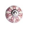 1.5" X 1.5" X 1.5" White Pink And Burgundy  Knobs 12 Pack