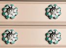 1.5" X 1.5" X 1.5" White Green And Black  Knobs 12 Pack