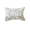 12" X 20" NATURAL & GOLD Cowhide Throw Pillow