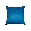 18" X 18" Blue Cowhide Pillow