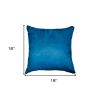 18" X 18" Blue Cowhide Pillow