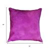 12" X 20" Purple Cowhide Throw Pillow