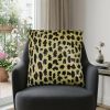 18" Black and Orange Cowhide Throw Pillow